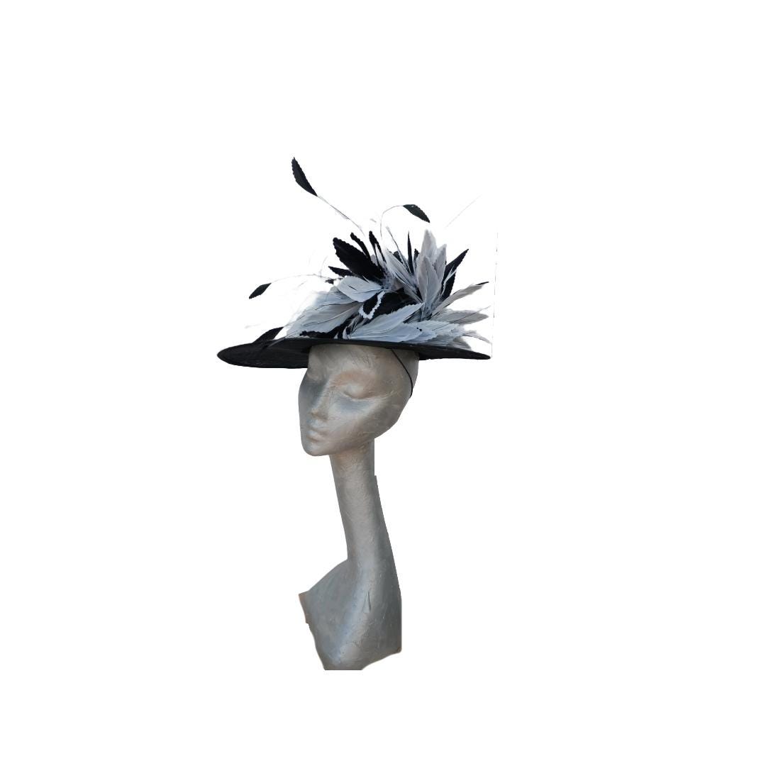Canberra - Black & White Split brim hat