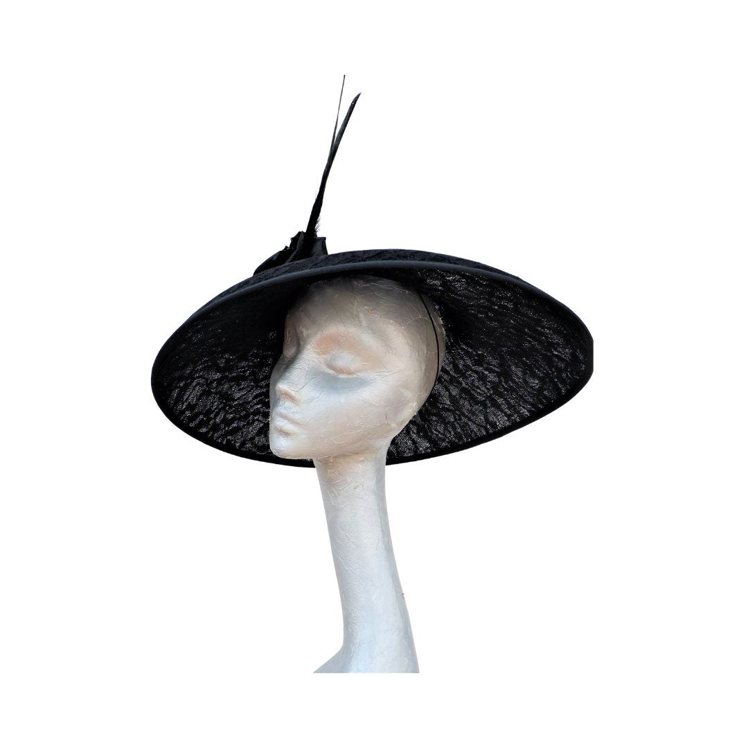 Audrey Black Lace Coolie Hatinator
