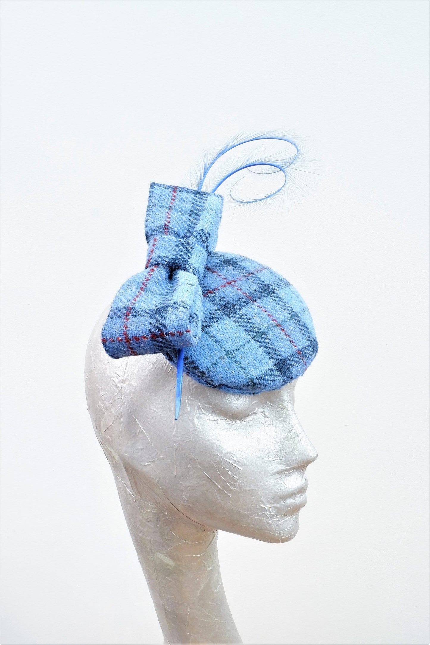Harris - Blue Harris Tweed Cocktail button base