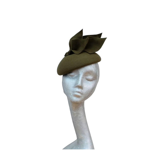 Brooklyn - Olive Felt Smartie Beret