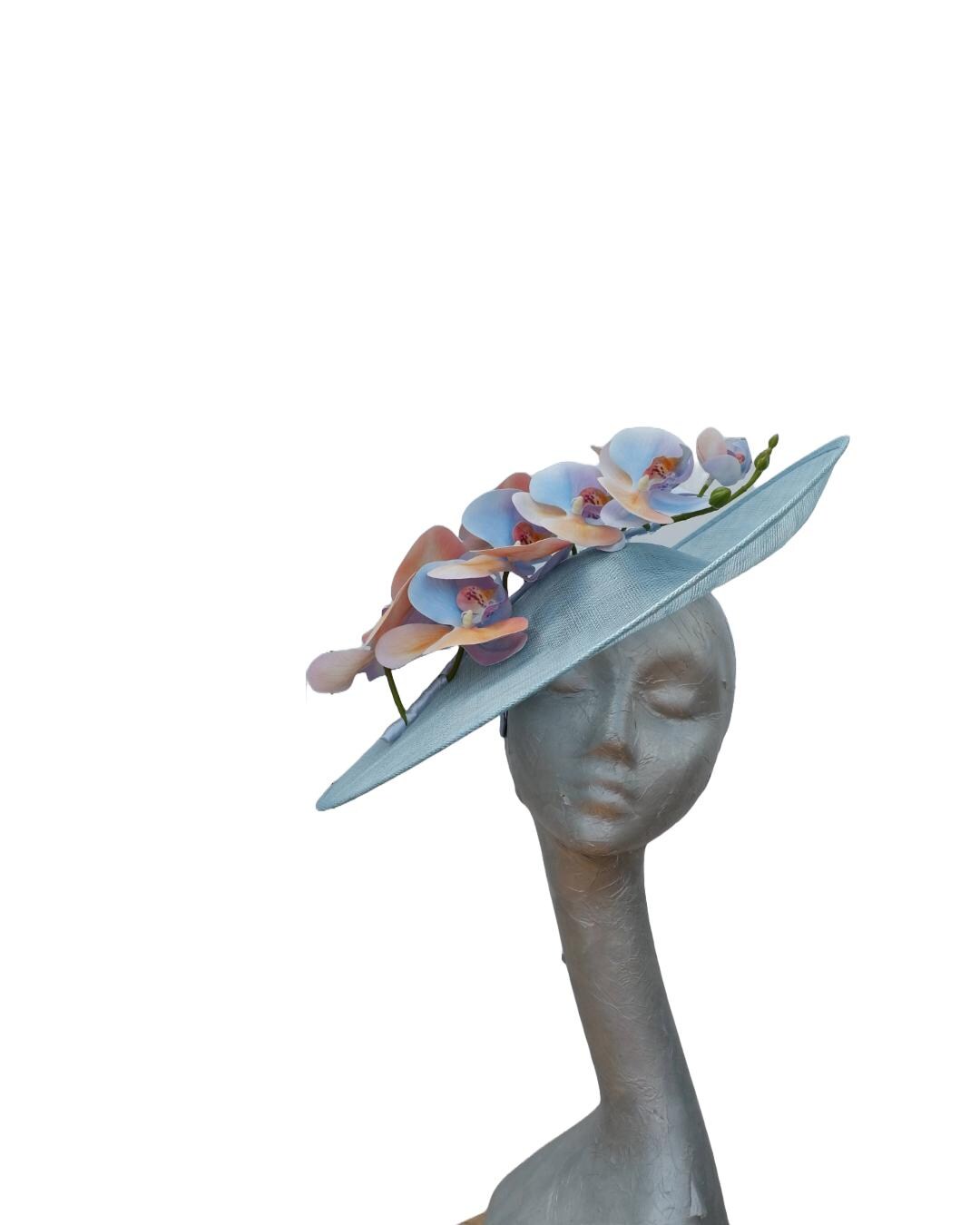 Argyle Pale Blue & Peach Hatinator