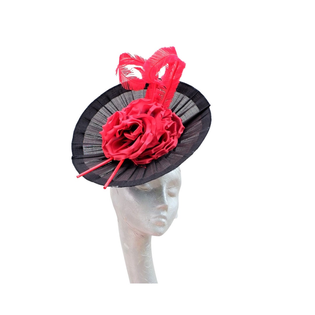 Missouri - Black & Red Buntal Headpiece