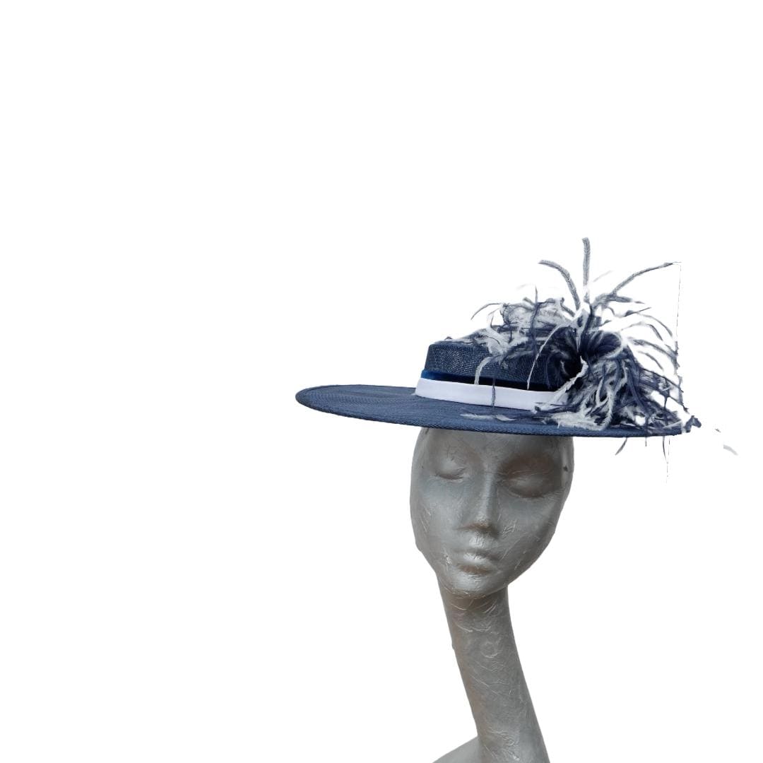 BIlie - Navy & White Boater