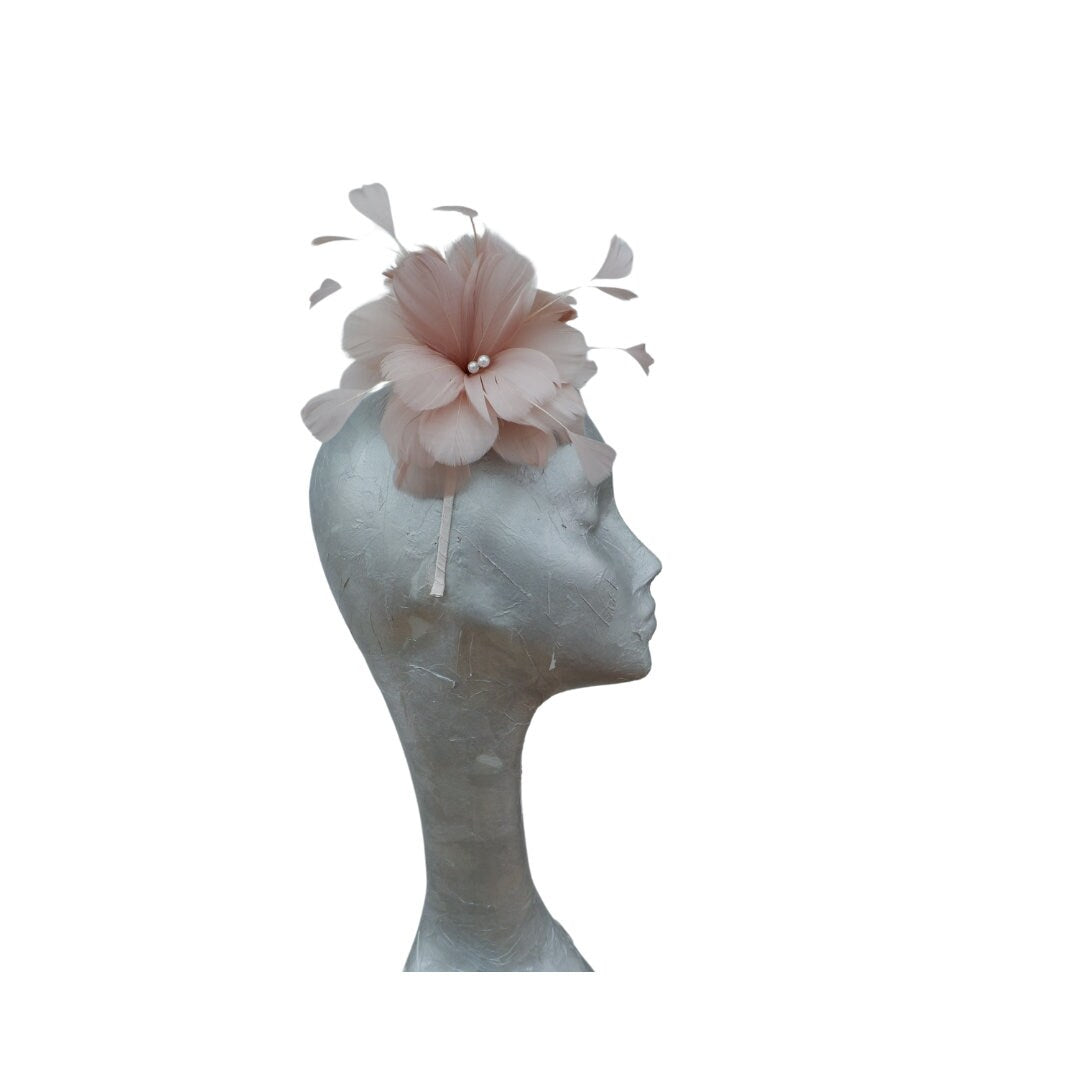 Feather Flower Fascinator 4 colours