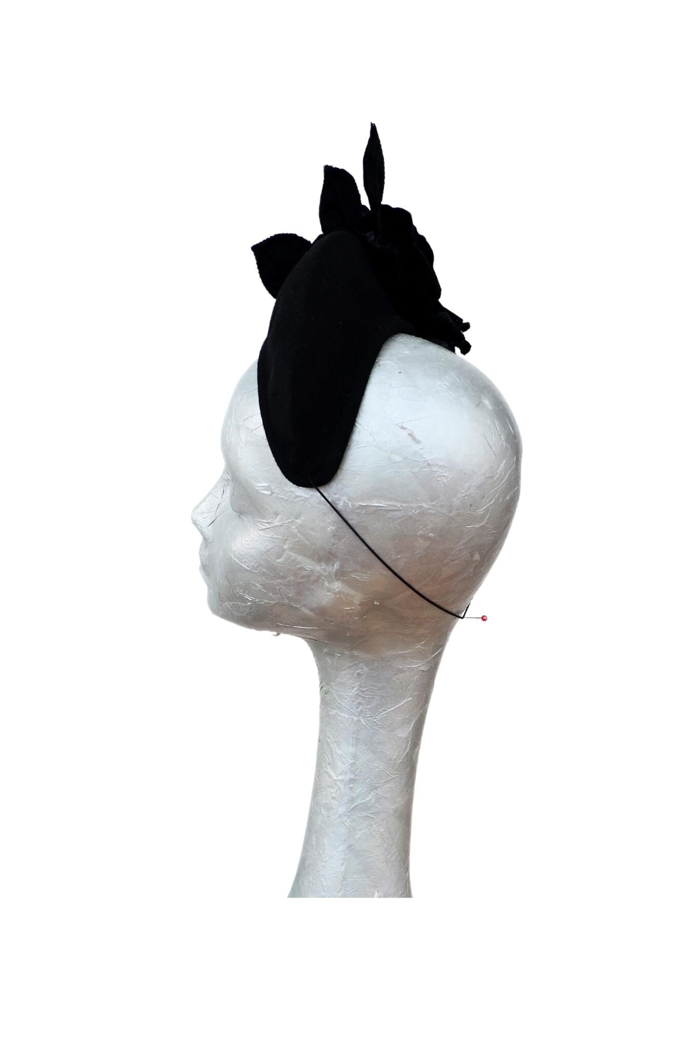 Witton - Black Felt & Velvet crown