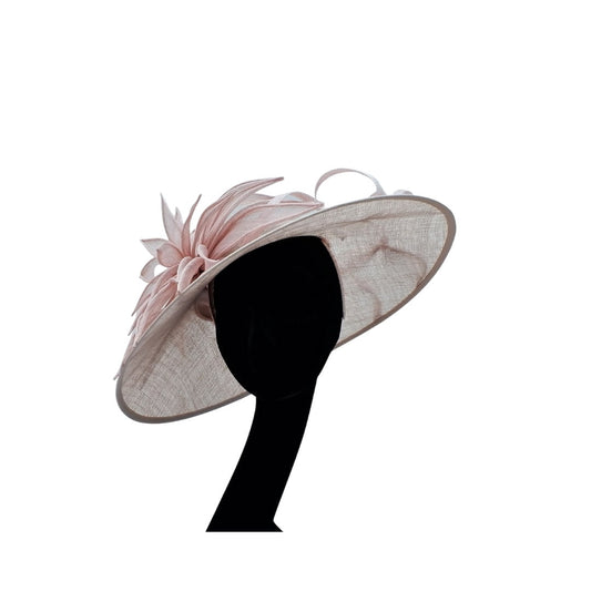 Willow Medium detailed 3 Tone Nude Sinamay fascinator