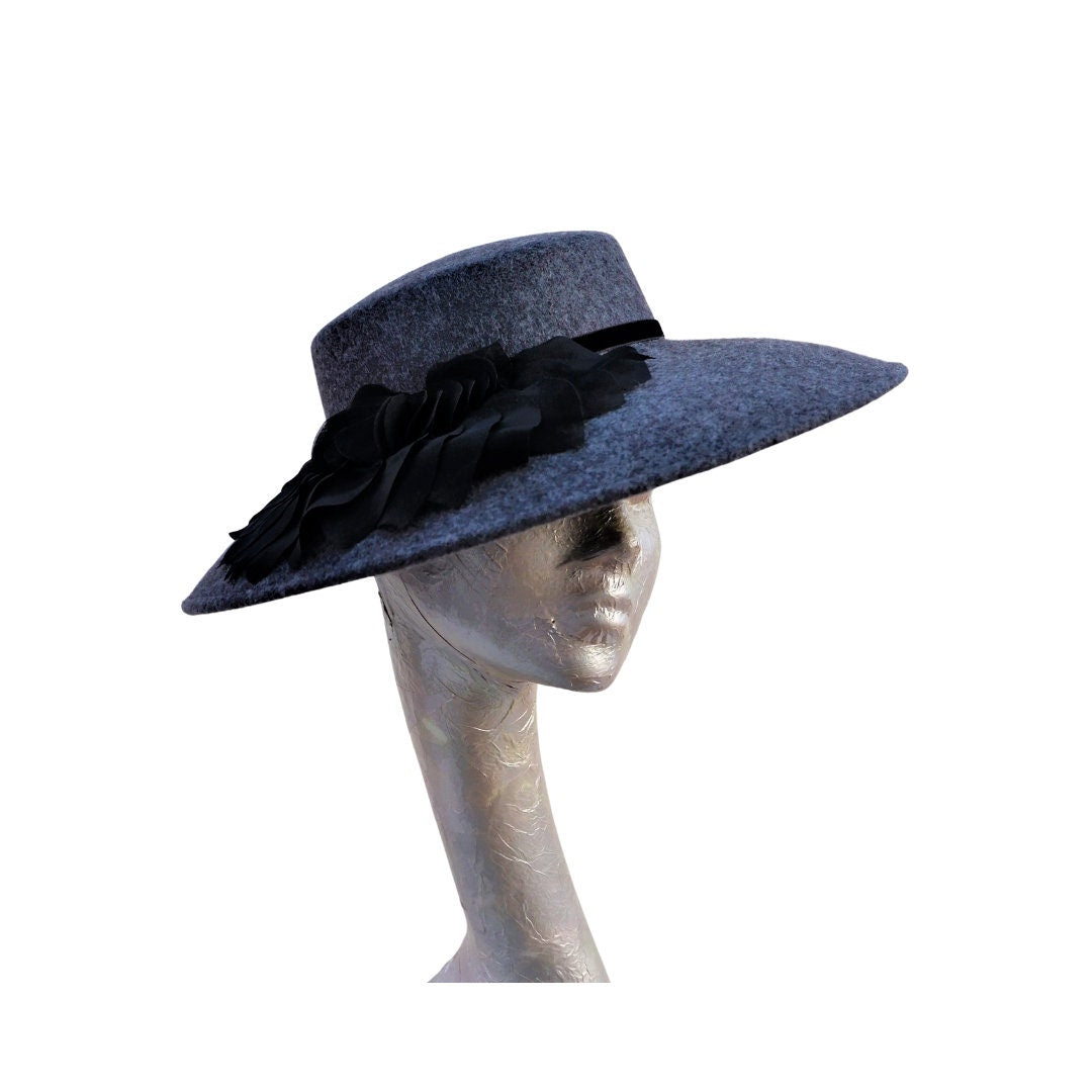 Bainbridge - Grey Mix & Black Felt Hat