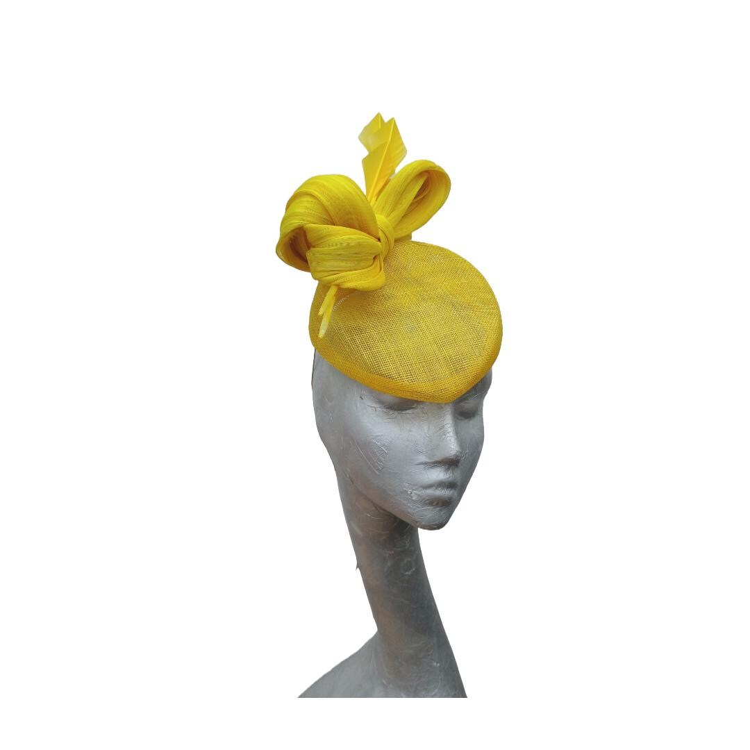 Sicily - Yellow pillbox hat