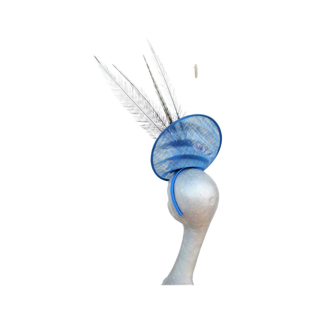 Yasmin - Royal Blue, & Multi coloured Fascinator