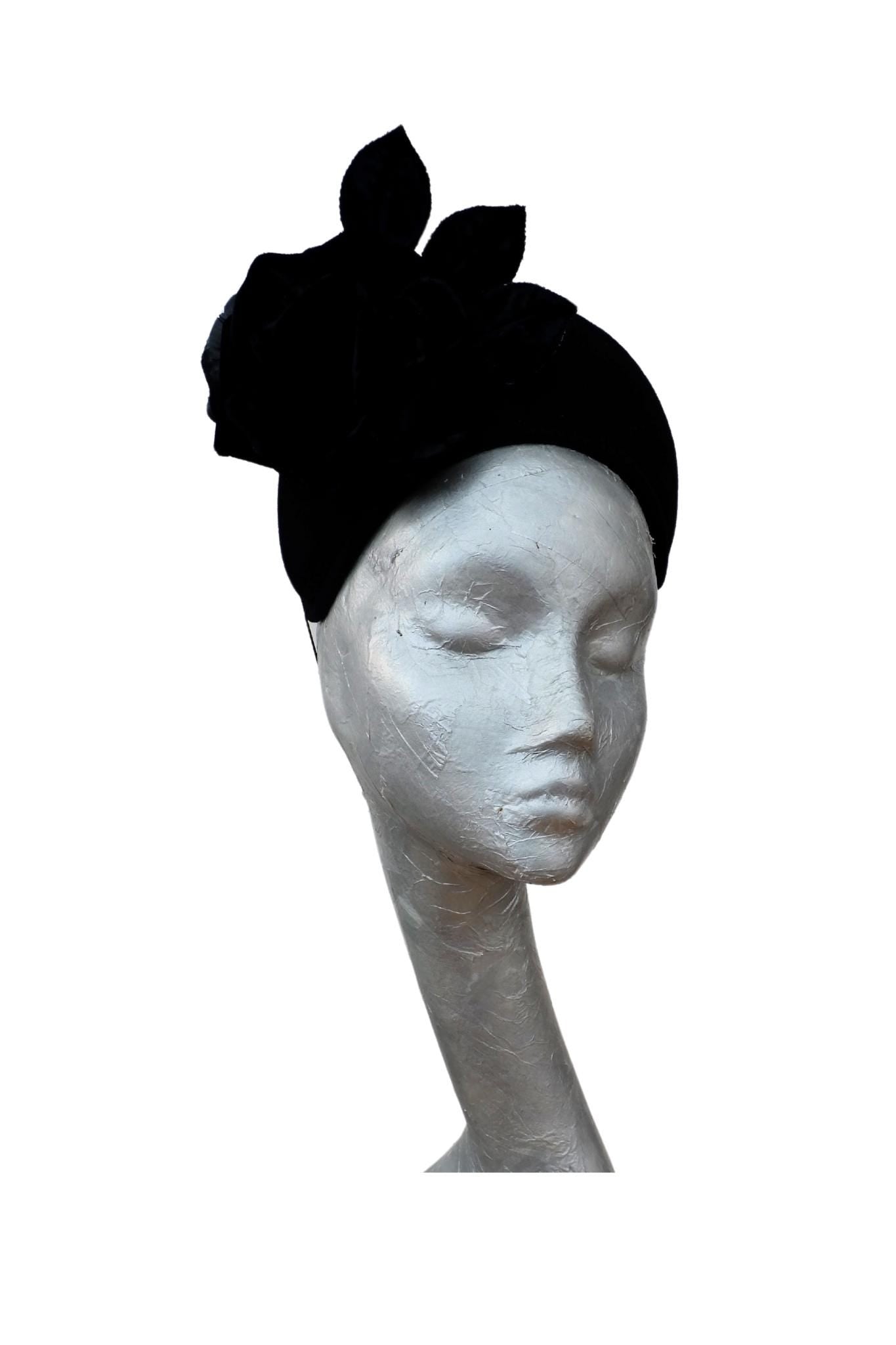 Witton - Black Felt & Velvet crown