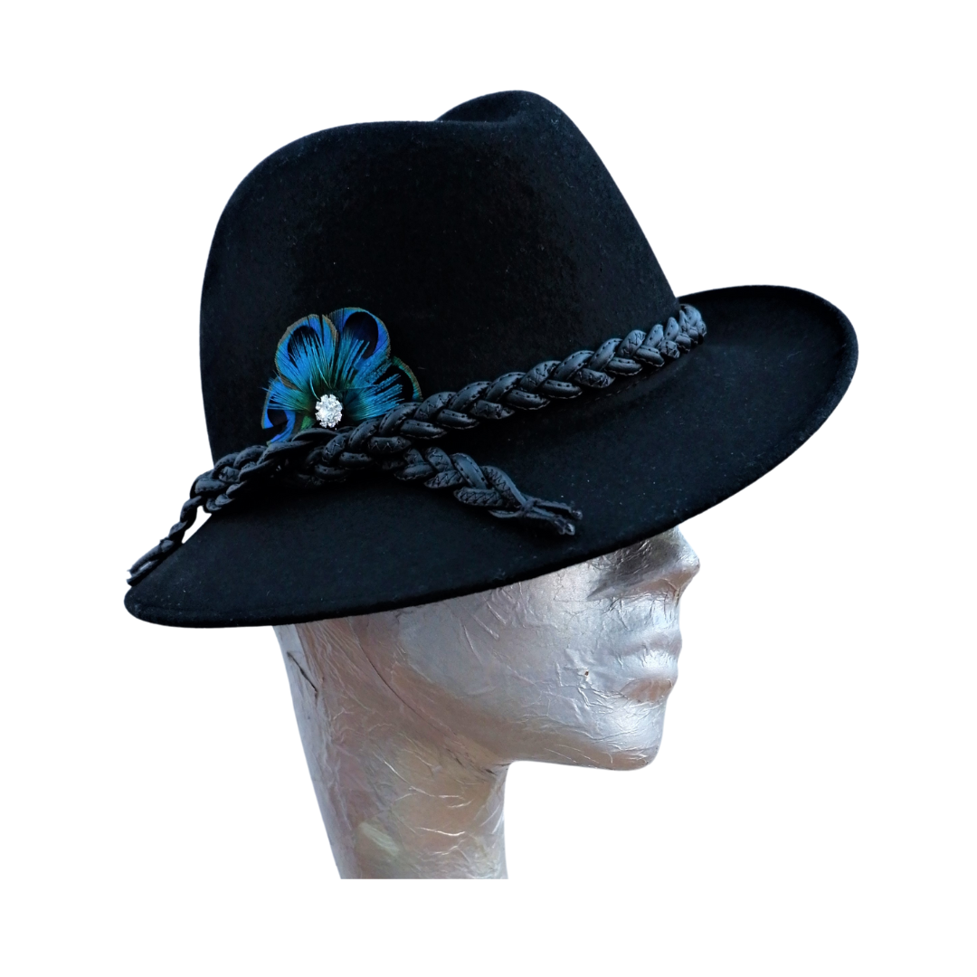Marie- Tilted Felt Trilby Hat