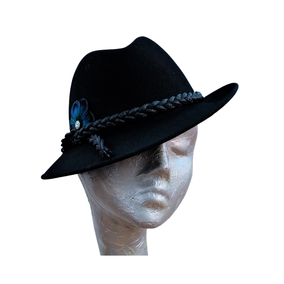 Marie- Tilted Felt Trilby Hat