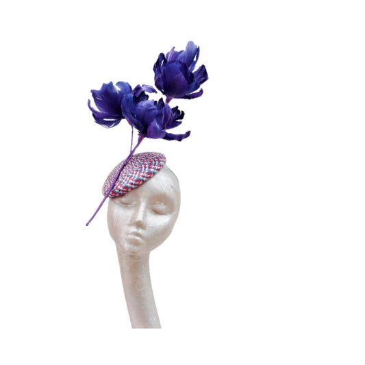 Multi Coloured Pillbox/Button Fascinator  By Hats2go