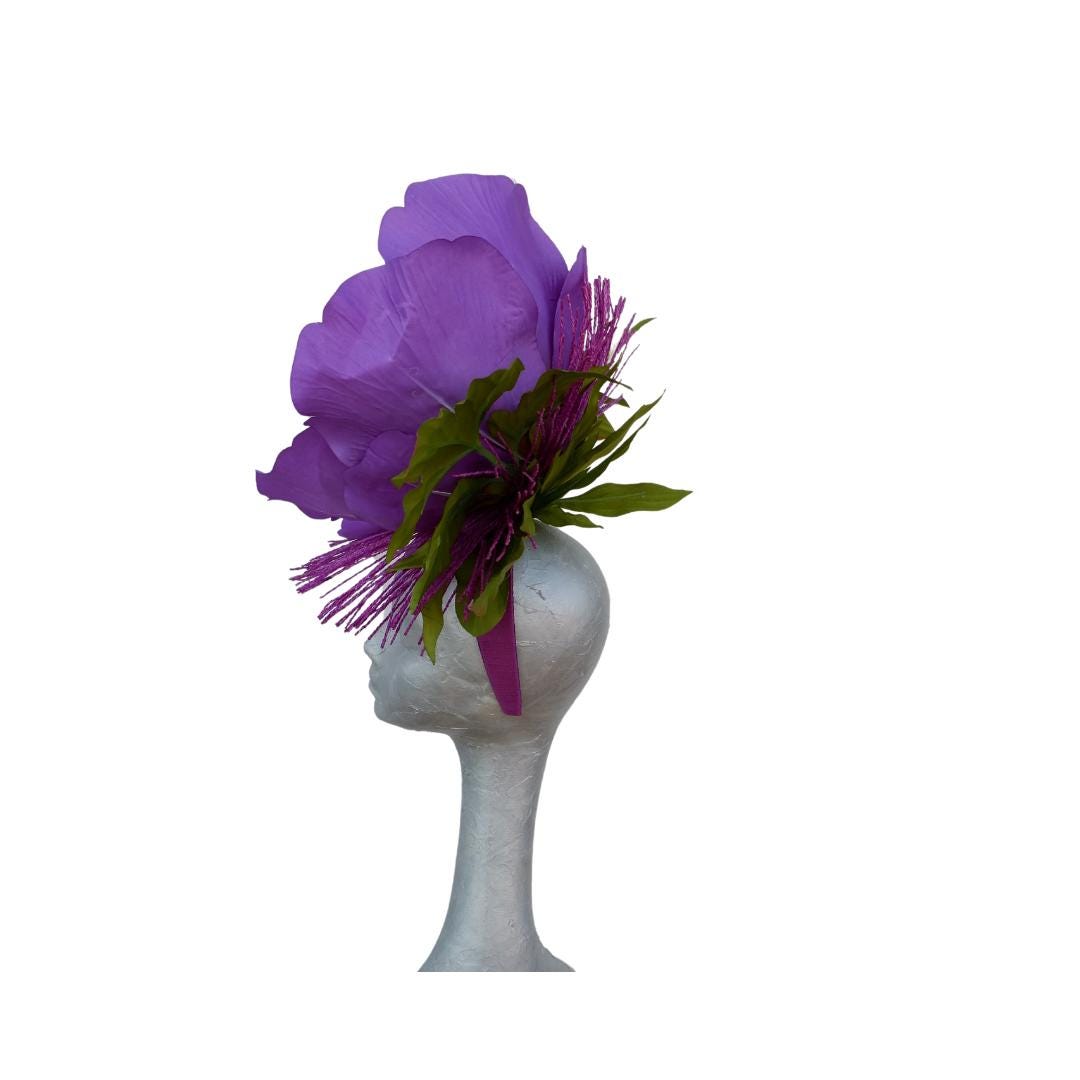 Bliss - Giant Anemone Purple Headpiece