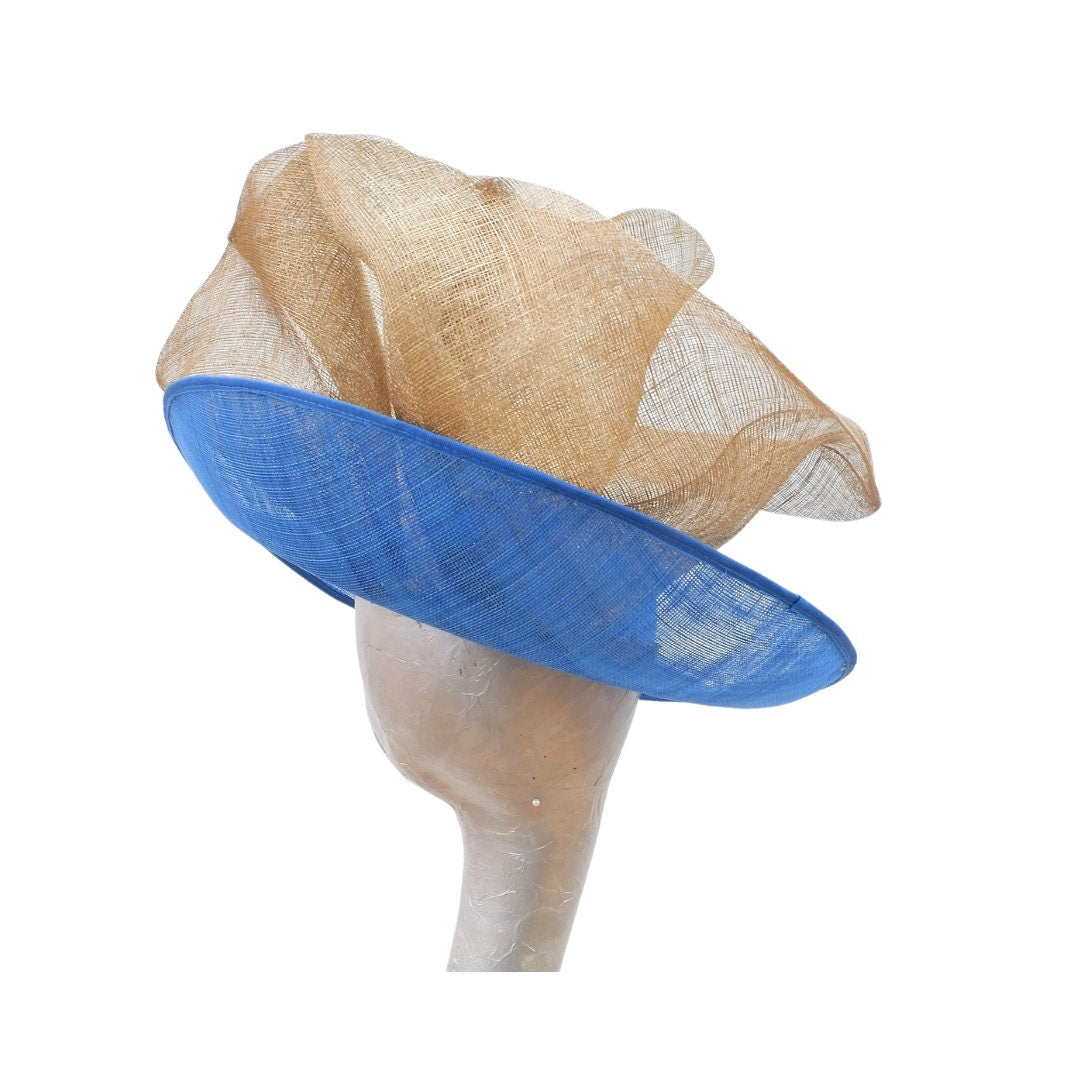 Coast- Feature hat in Electric Blue with Metallic Gold trim