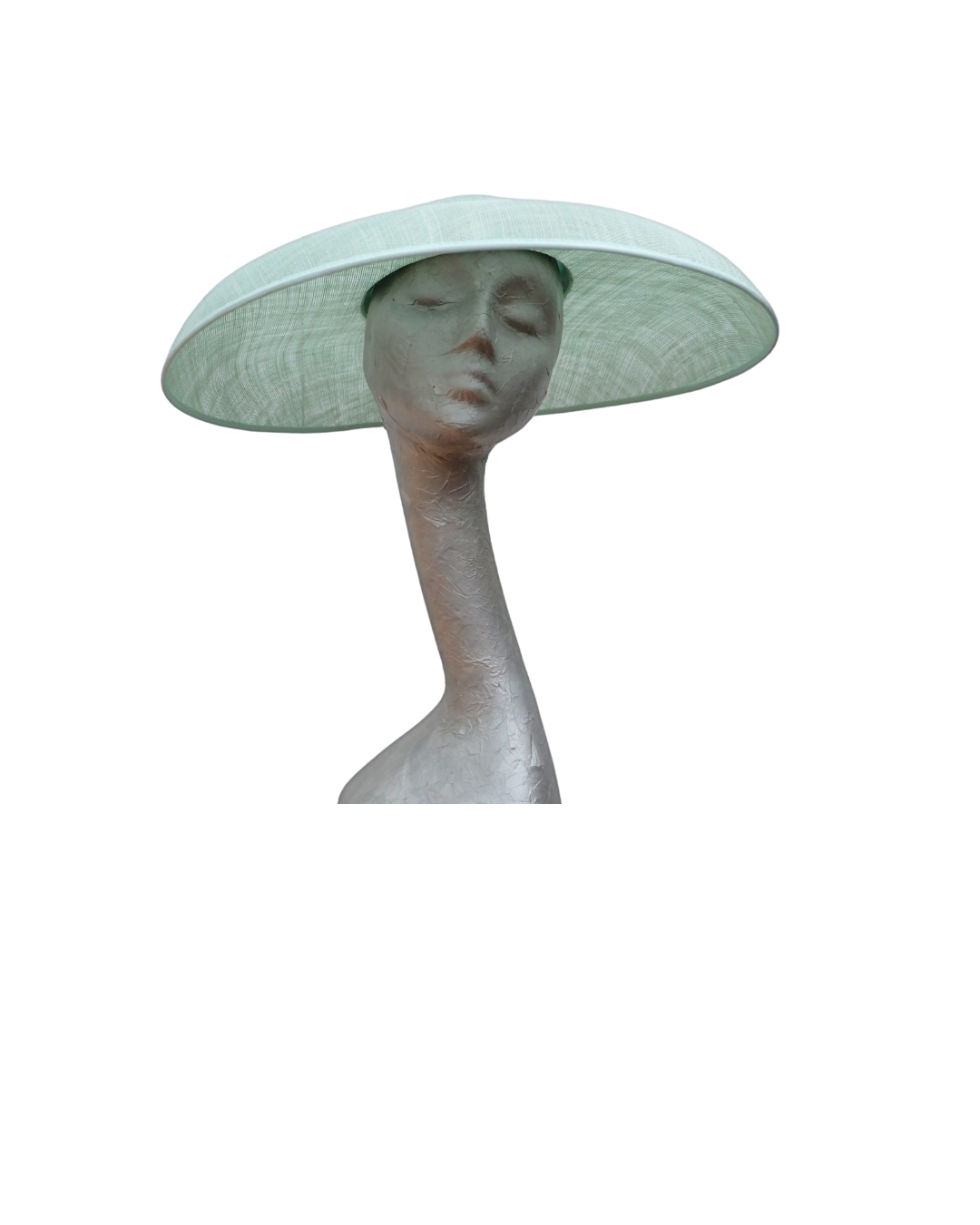 Ella - large Hat with Ostrich feather boa in Mint