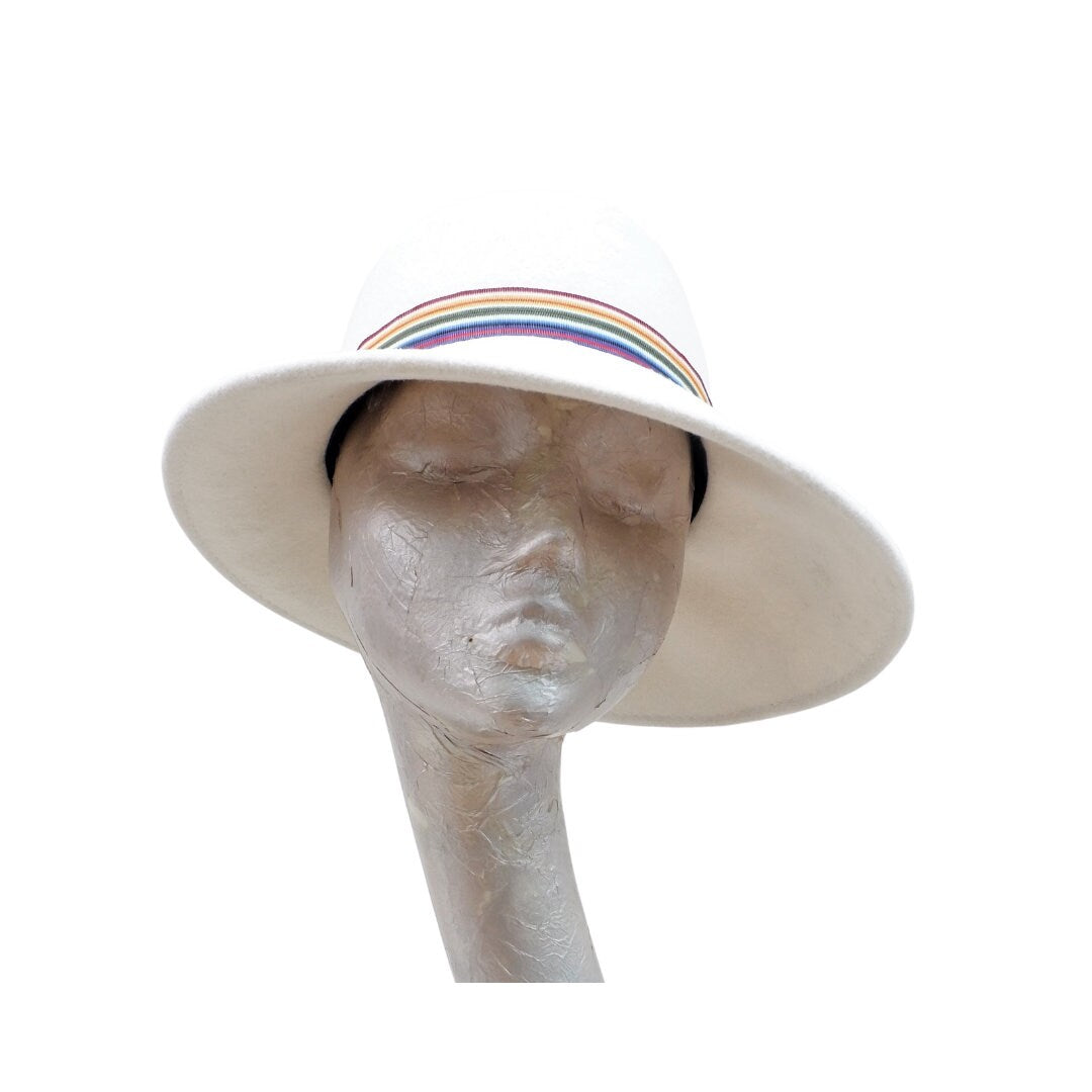 Corliss- Winter White Wool hat