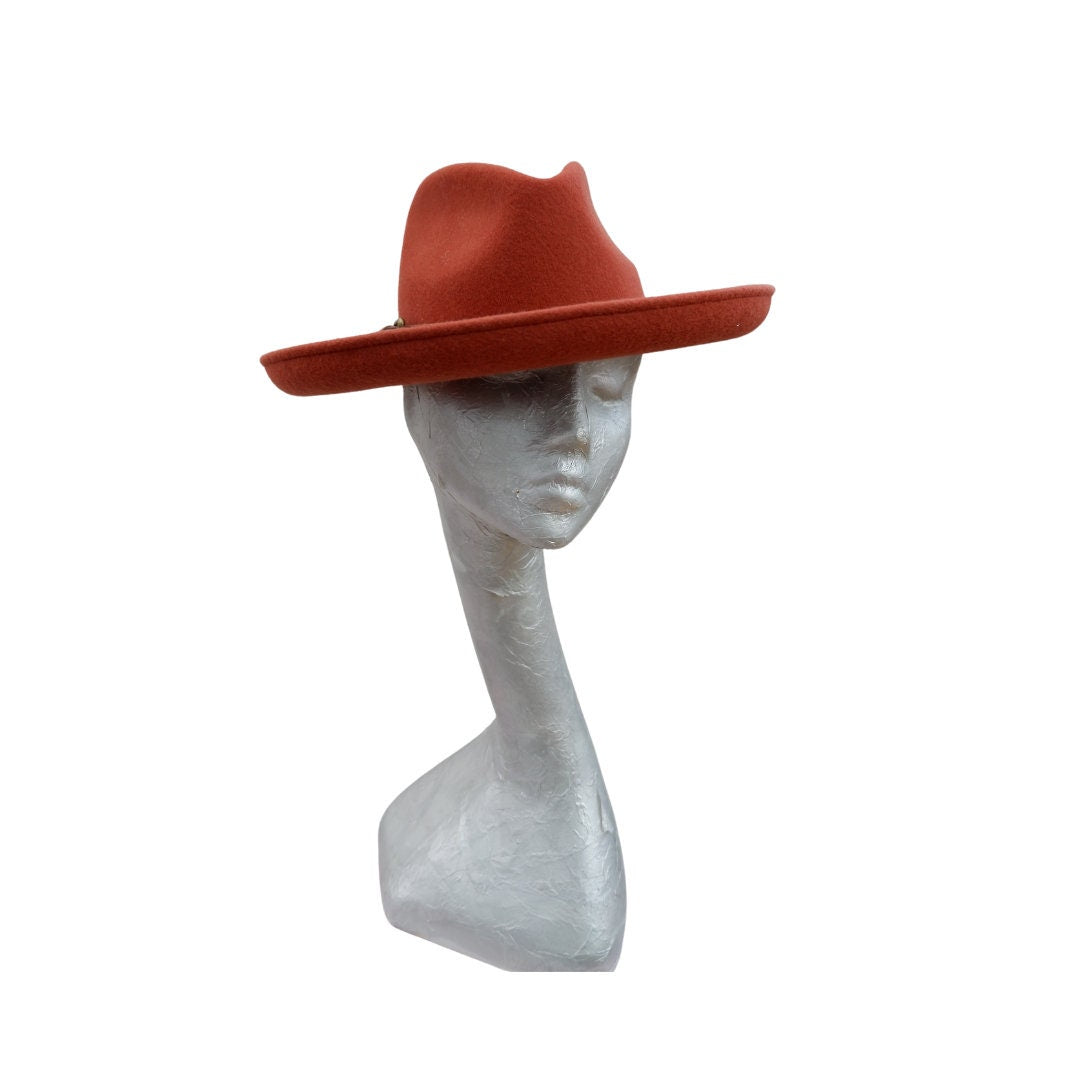Ronnie - Terracotta Wool Felt Fedora