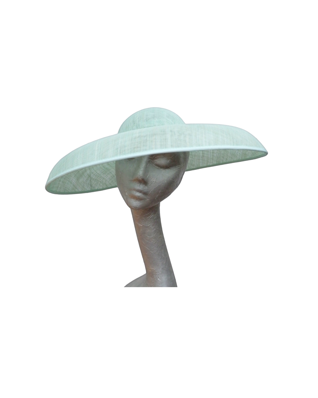 Ella - large Hat with Ostrich feather boa in Mint