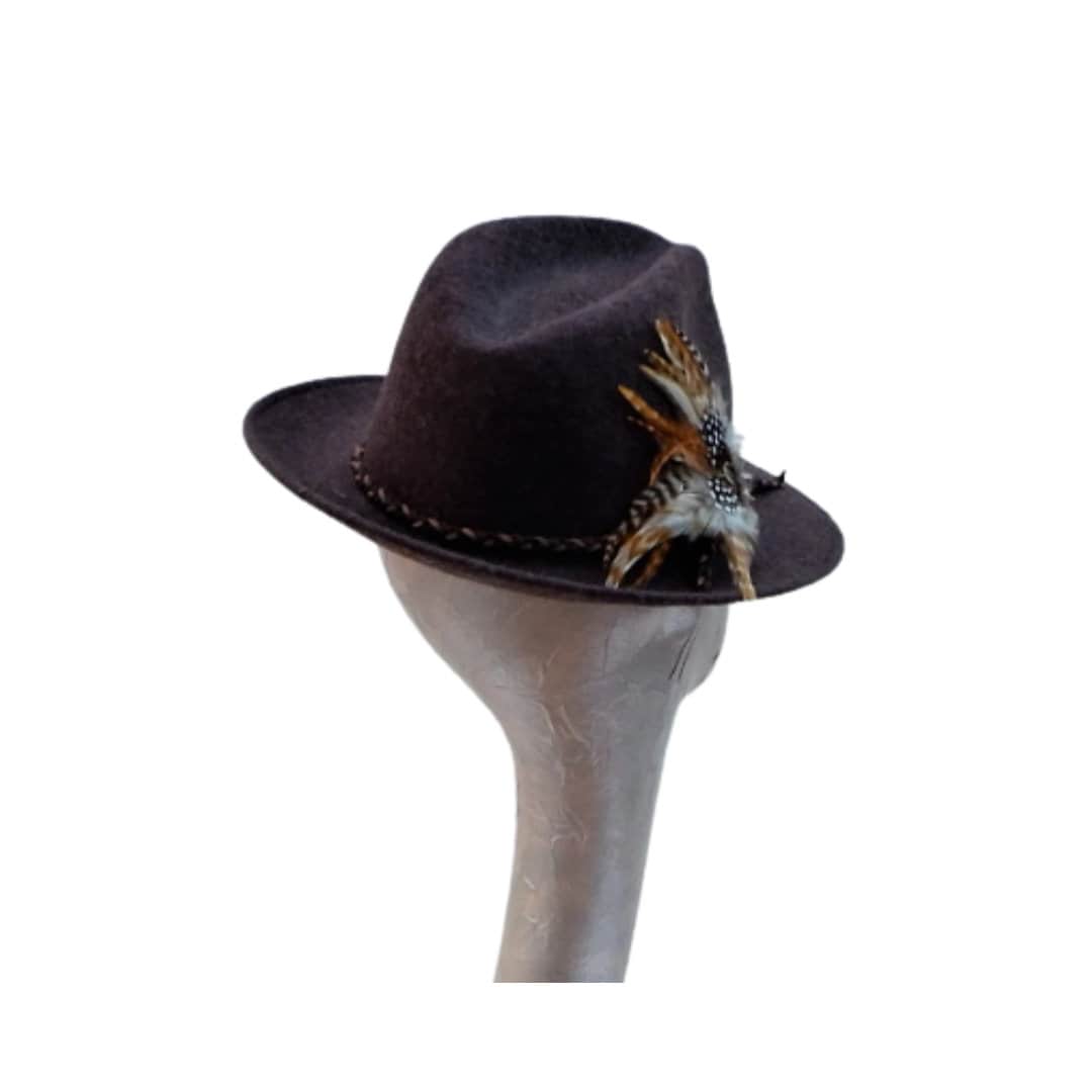 Iona - Chocolate Mix  Felt Trilby Hat