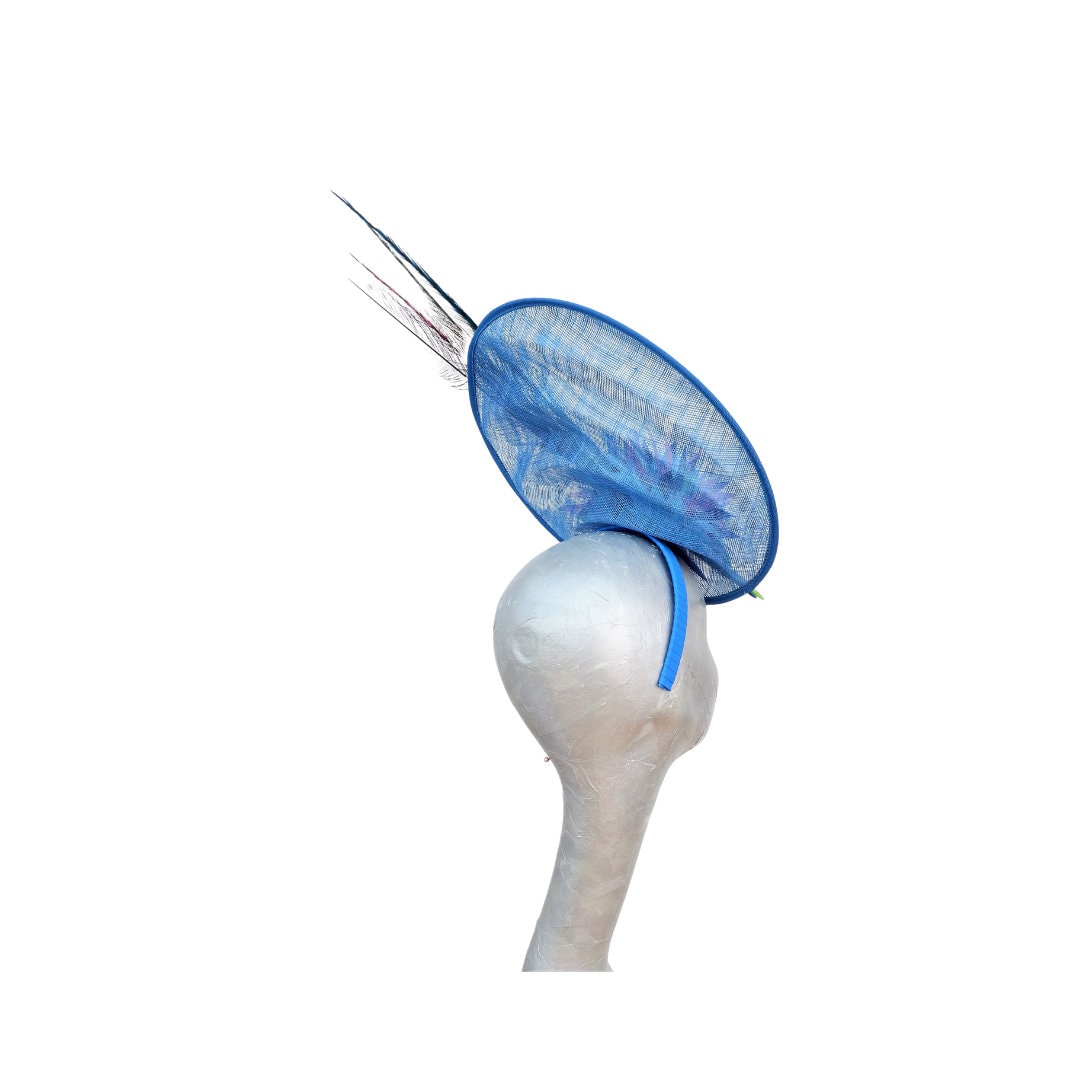 Yasmin - Royal Blue, & Multi coloured Fascinator