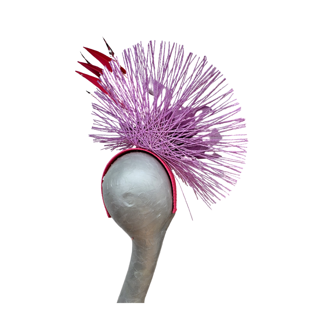 Viola - Violet & Cerise pink Fascinator