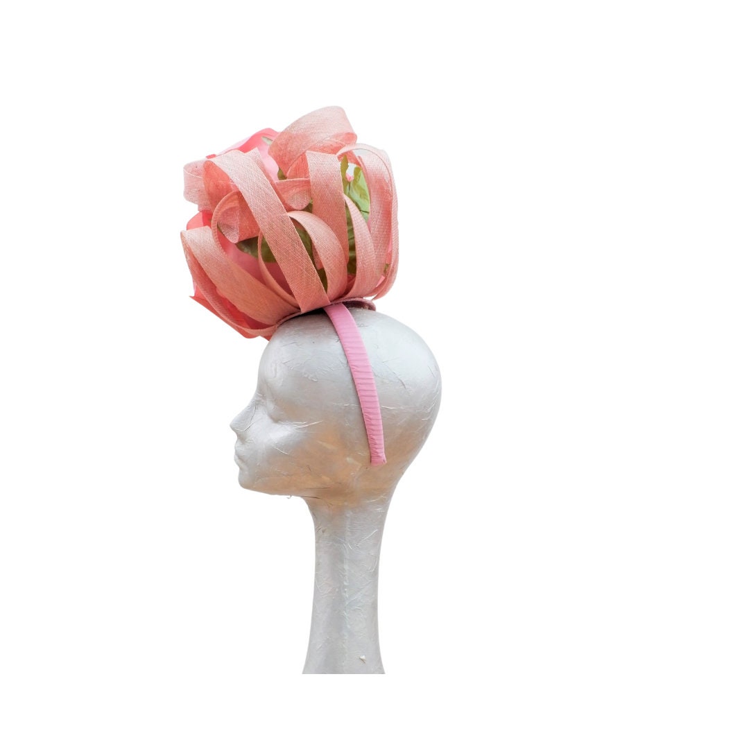 Rosa Large Dusky Pink Rose Fascinator ideal for Royal Ascot