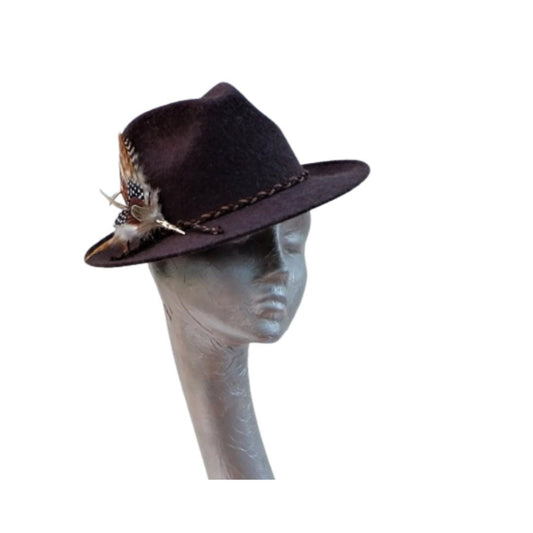 Iona - Chocolate Mix  Felt Trilby Hat