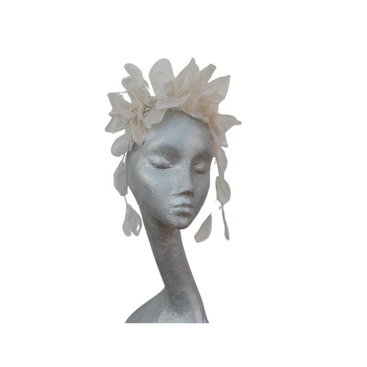 Lamour - Ivory Silk Flower headdress