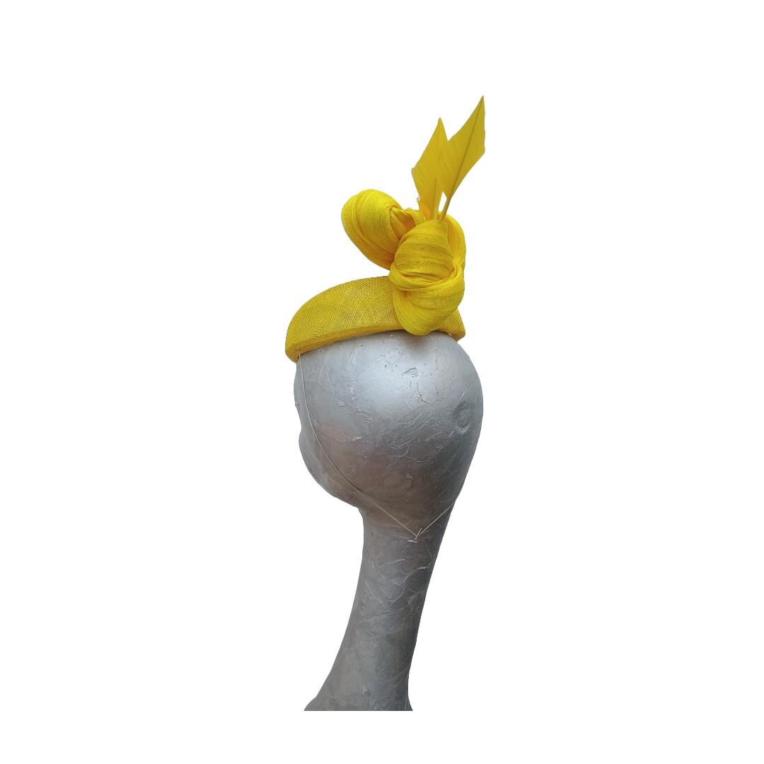 Sicily - Yellow pillbox hat