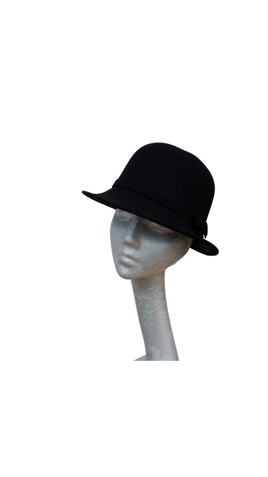Belle - Black felt Bell Hat