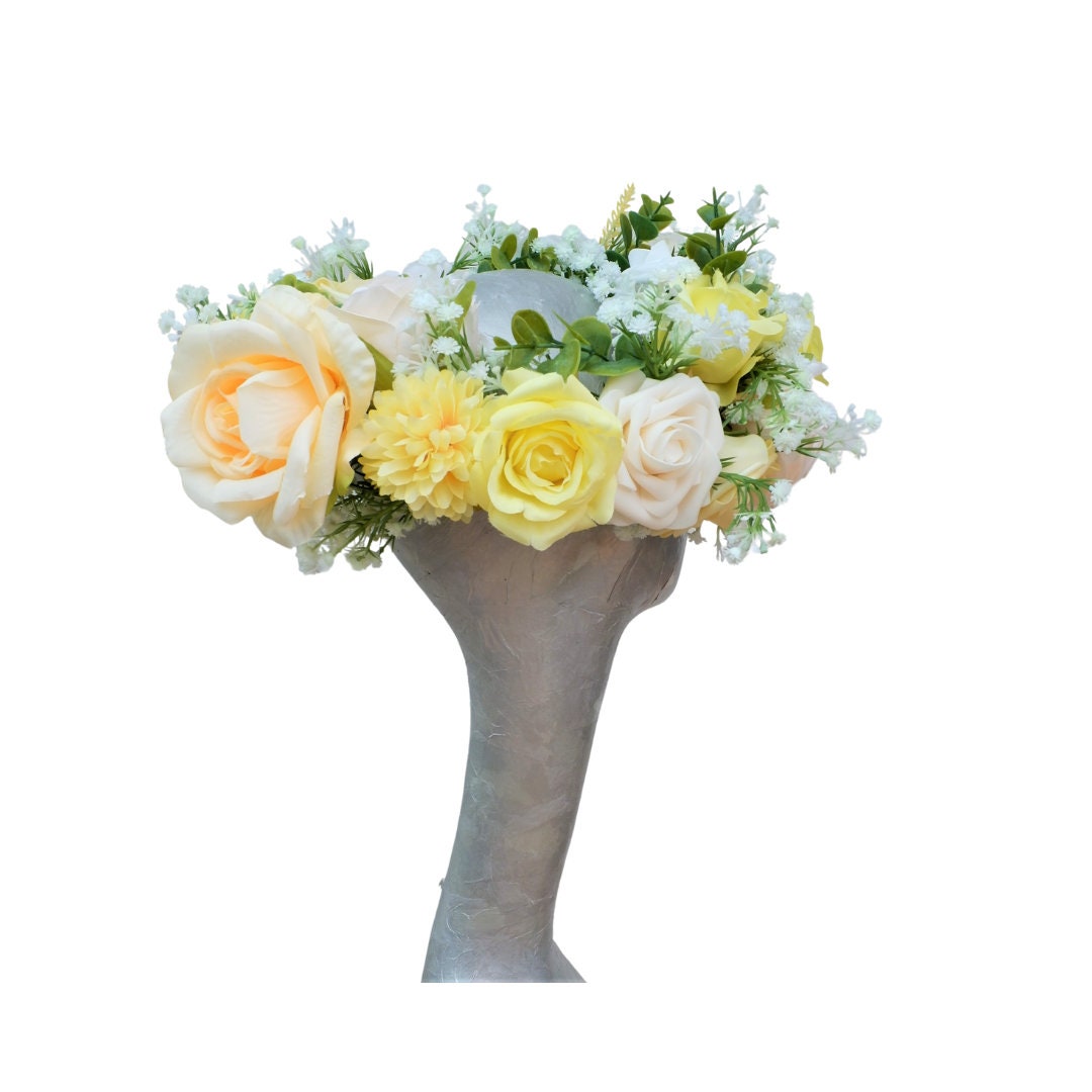 Guinevere - Floral Crown Lemon