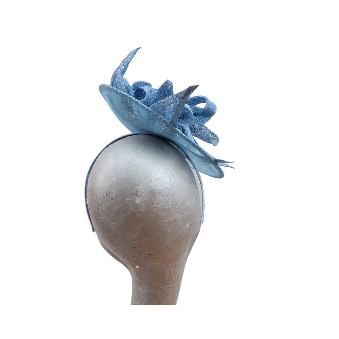 Yasmin - Airforce Blue Sinamay fascinator