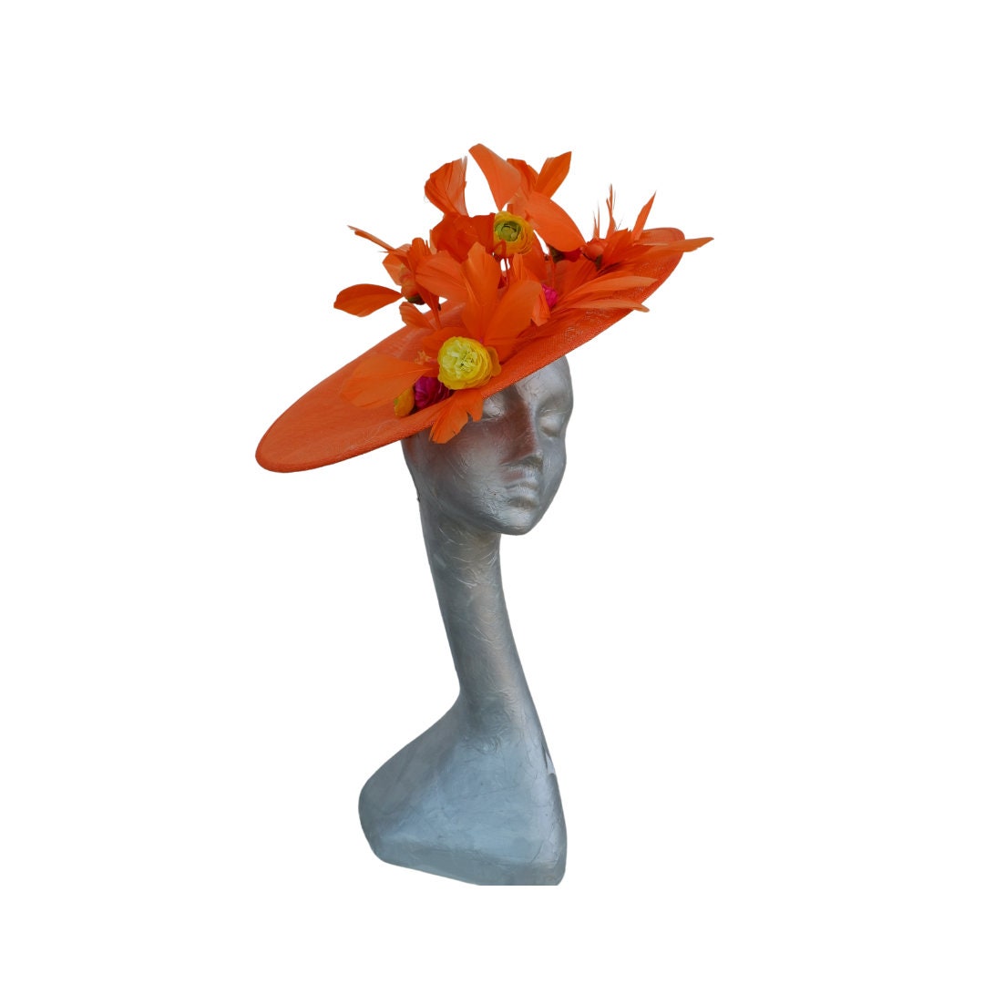 Ranunculus - Orange Sinamay Hatinator