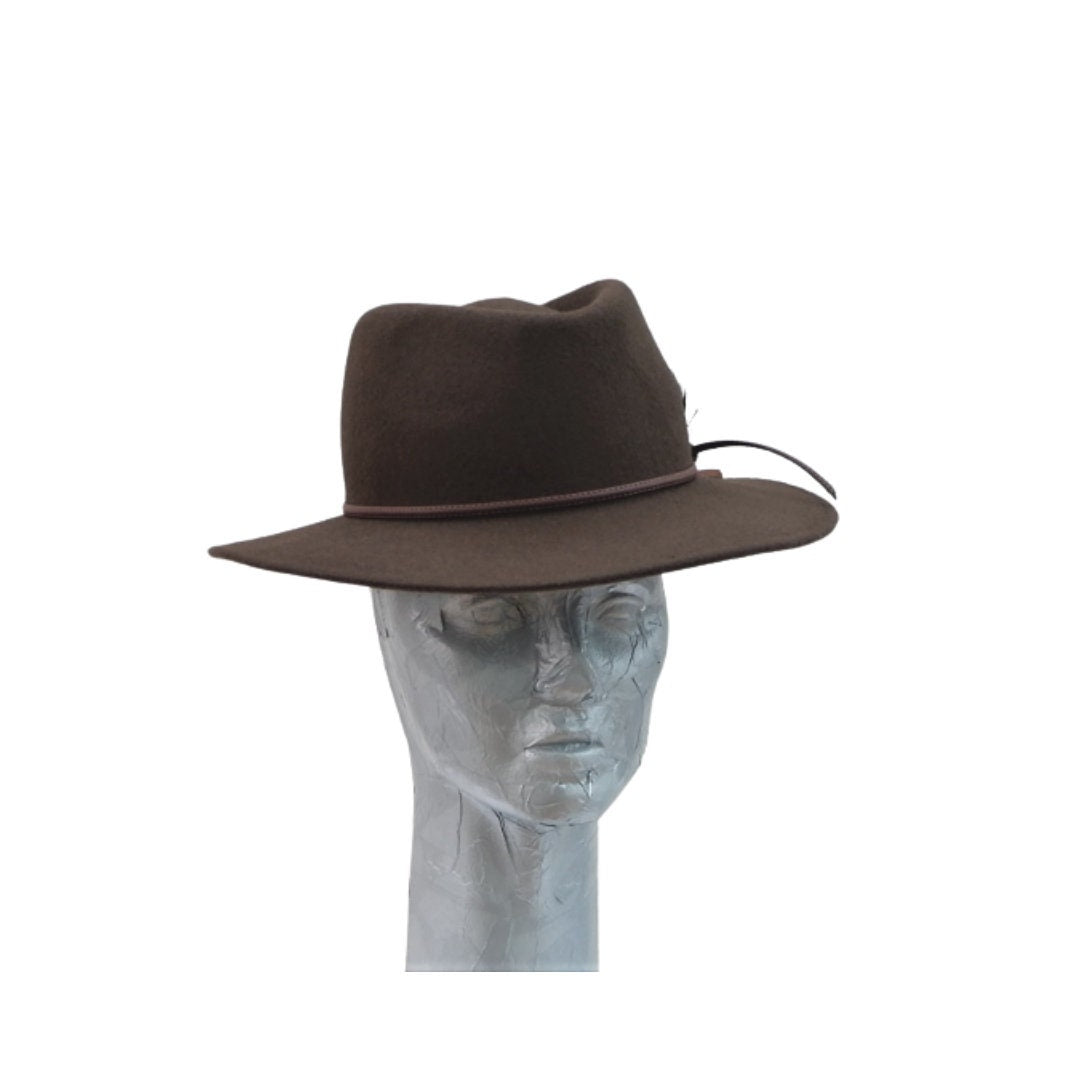 Verona - Gentleman's 100% Wool Brown Fedora