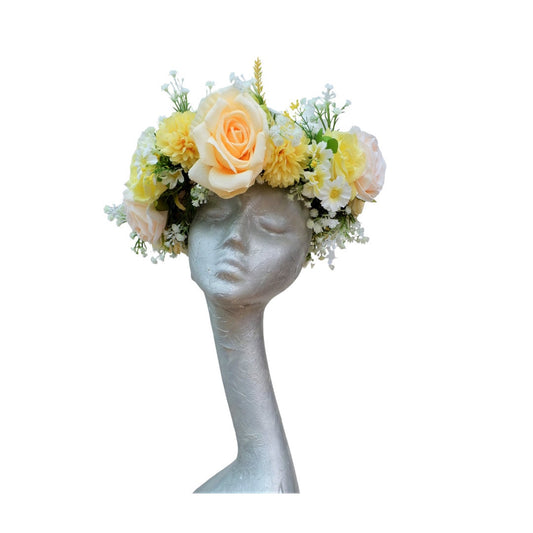 Guinevere - Floral Crown Lemon