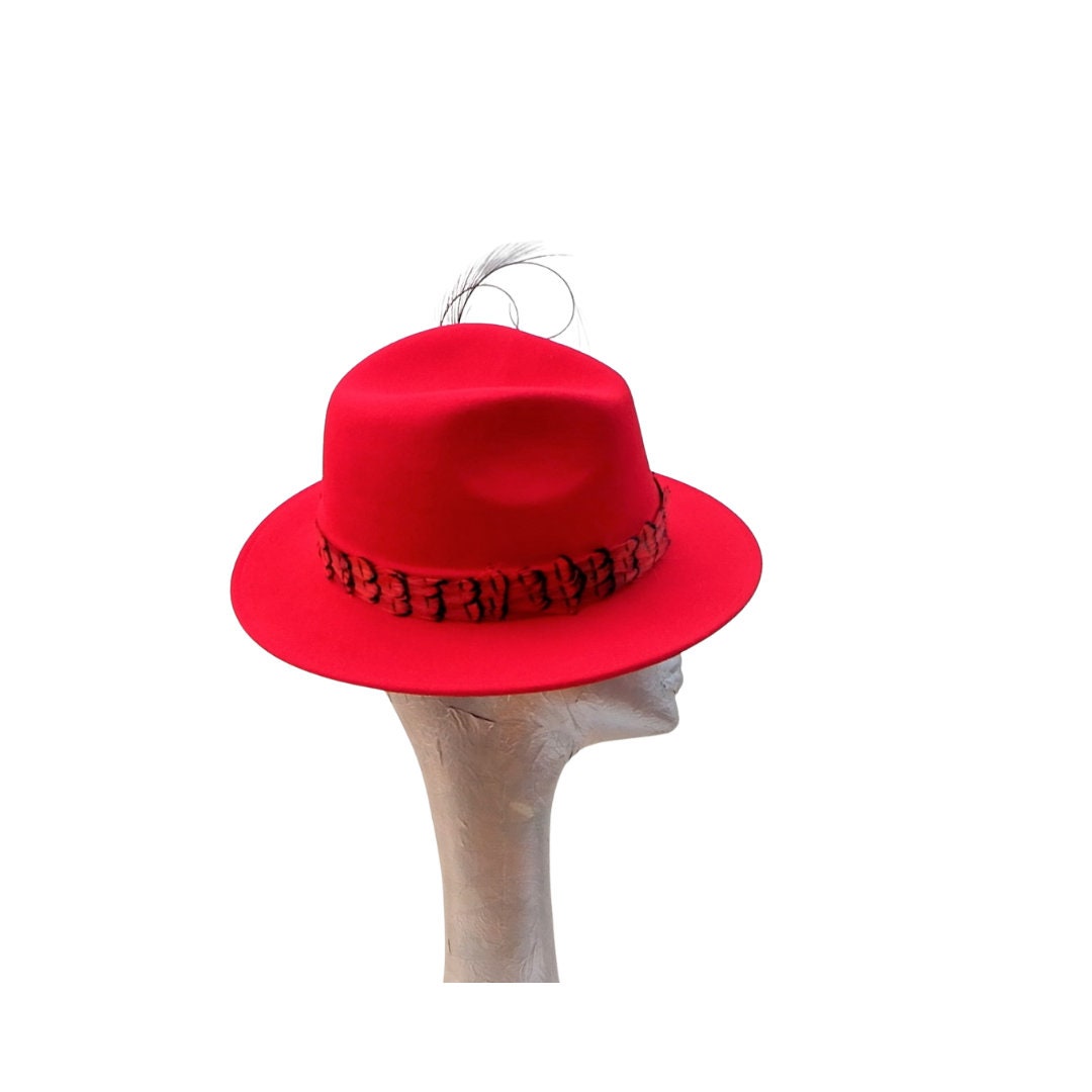 Bailey - Scarlet Red Felt Fedora Hat