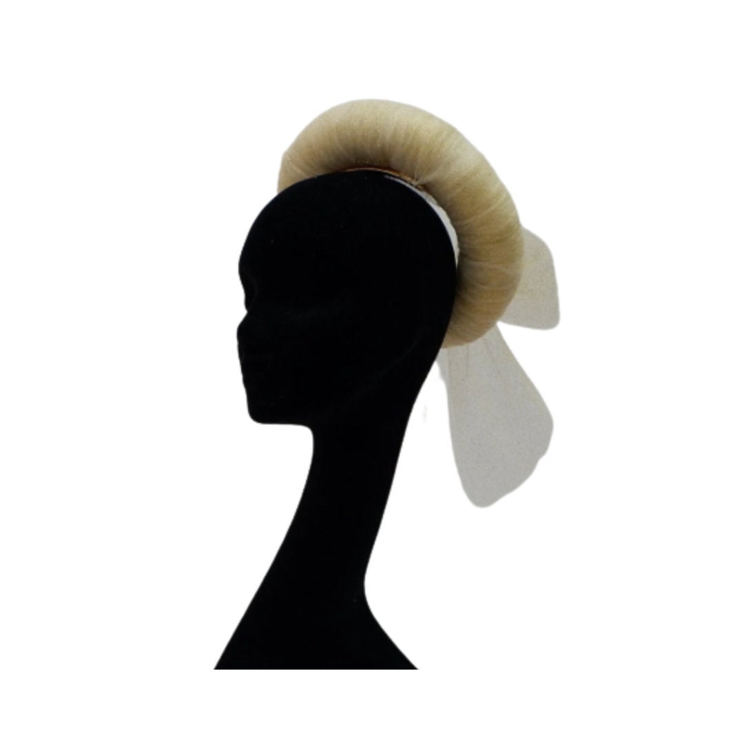 Roma - Delicate Gold Glitter Halo Headdress/ Fascinator by Hats2go