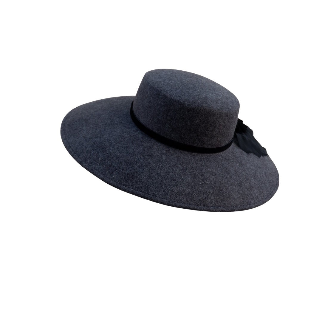 Bainbridge - Grey Mix & Black Felt Hat