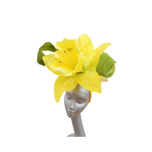 Narcissus - Giant Daffodil Fascinator ideal for Royal Ascot