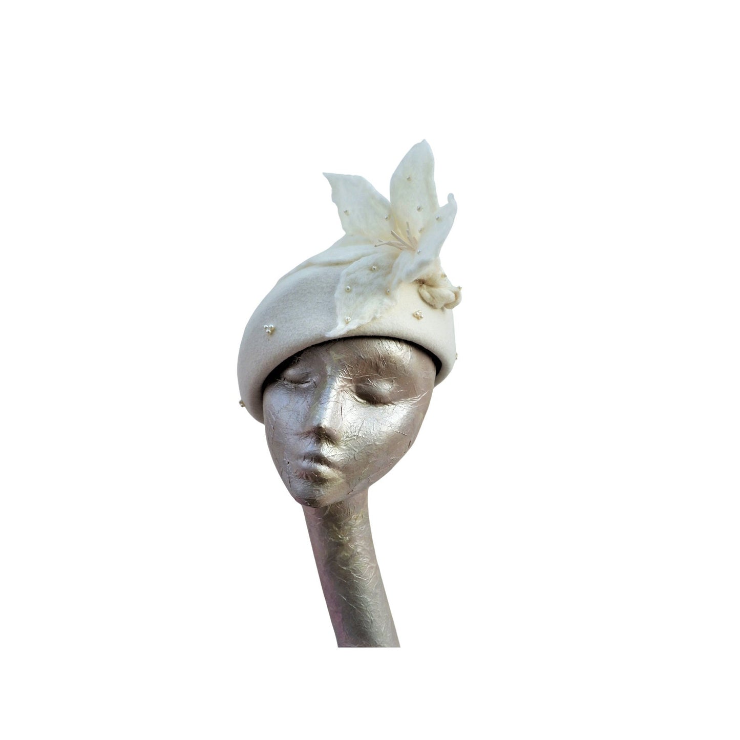 Dixie - Ivory Felt Beret