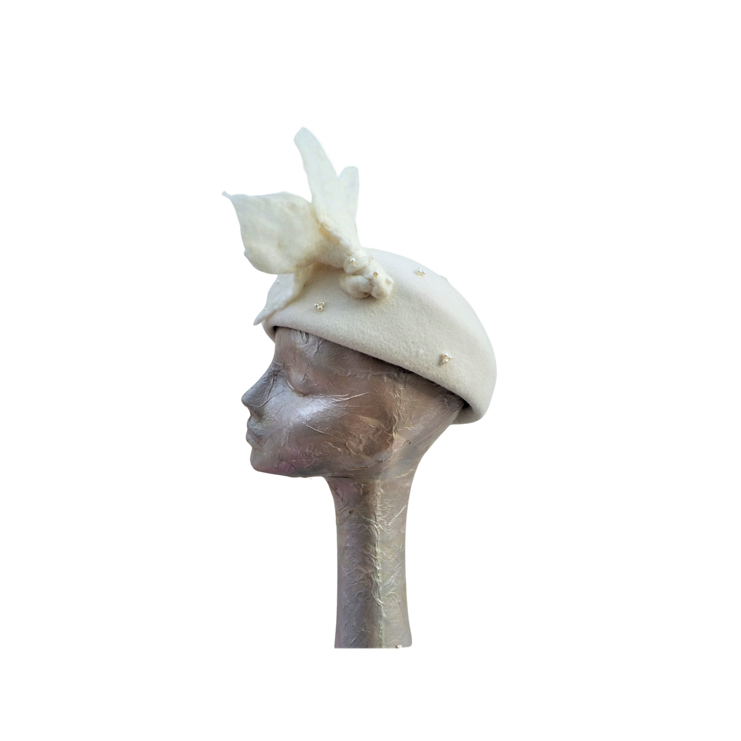 Dixie - Ivory Felt Beret