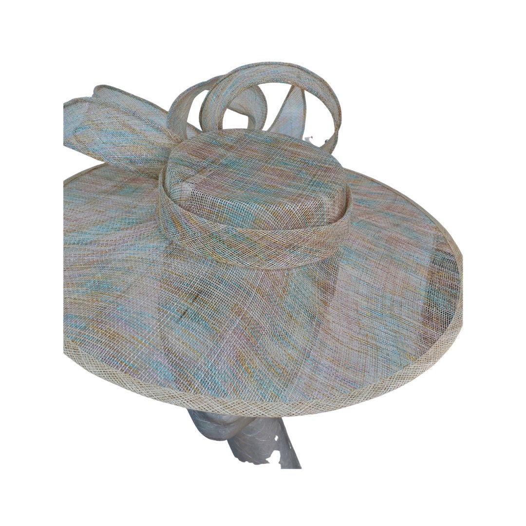 Tammy - Rainbow Lurex Boater - Available in two Colours Black & Ivory