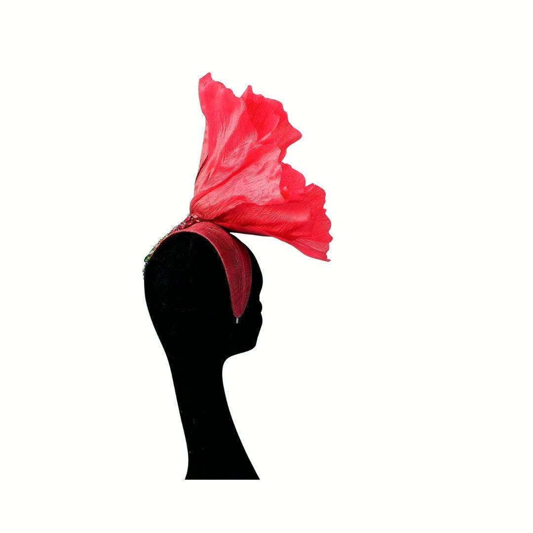 Papaver - Giant over sized Oriental Poppy Headpiece