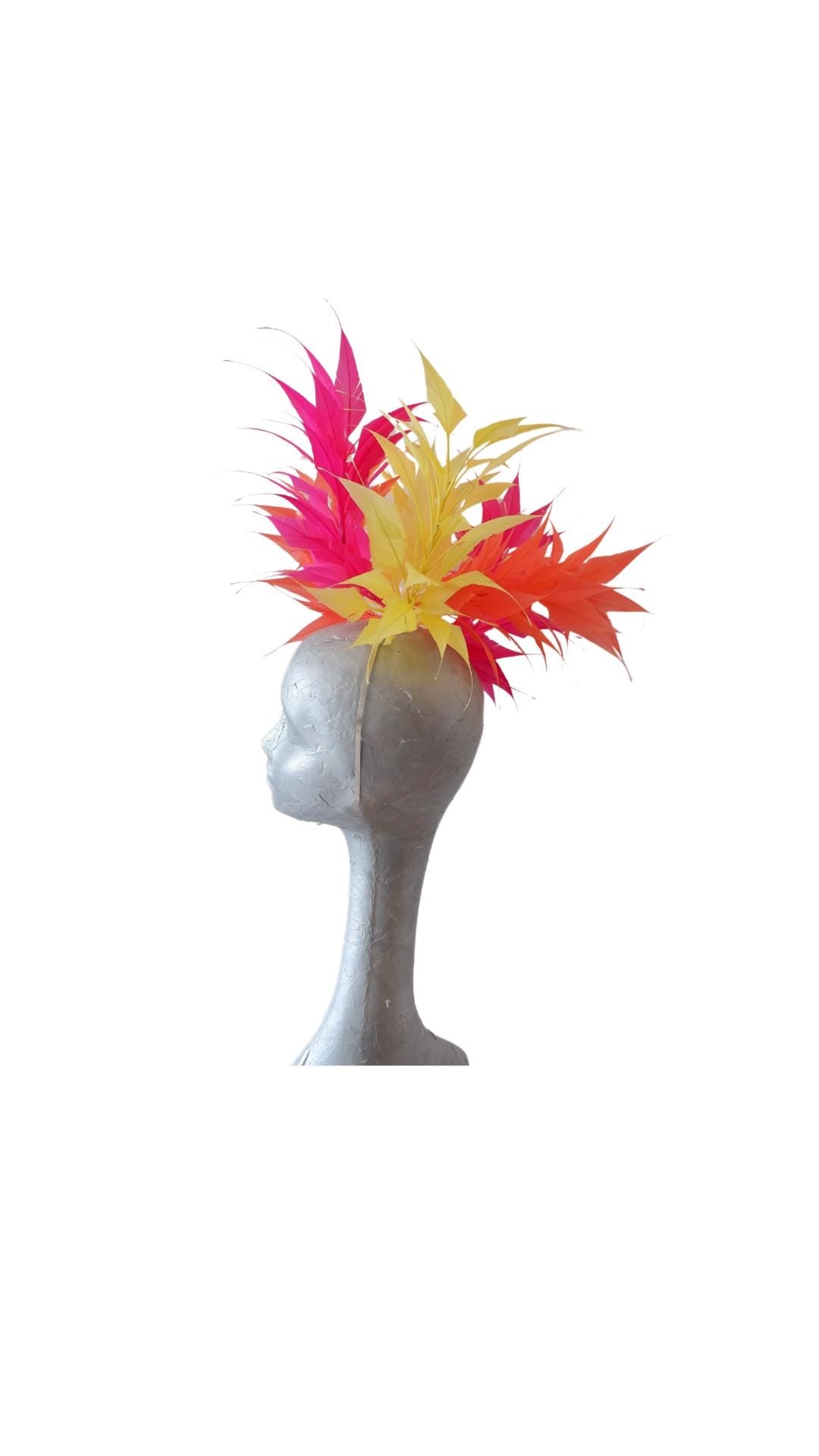 Hawaii - Tropical feather Fascinator