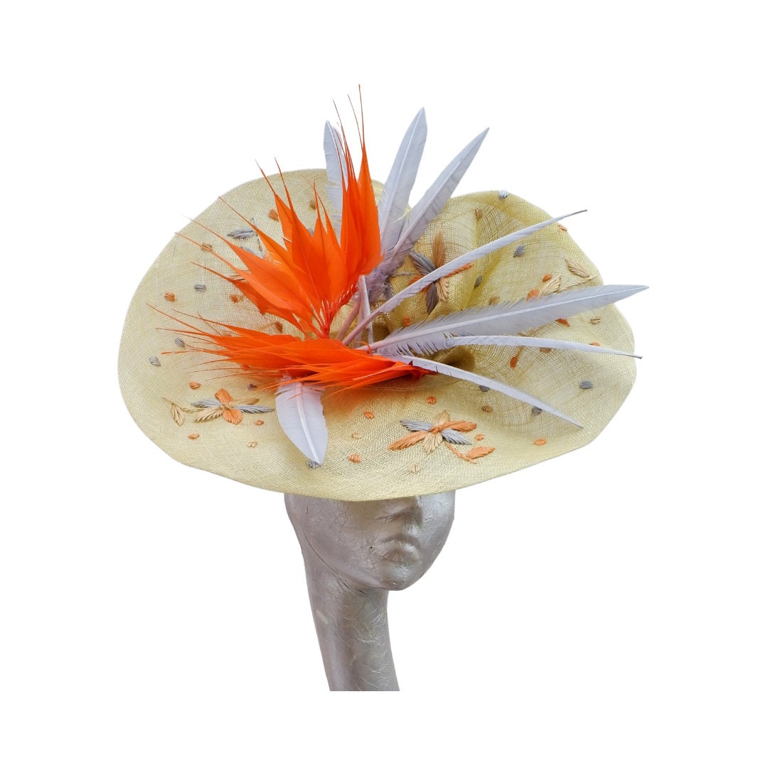 Cora - Citrus Lime, Orange & Grey hatinator