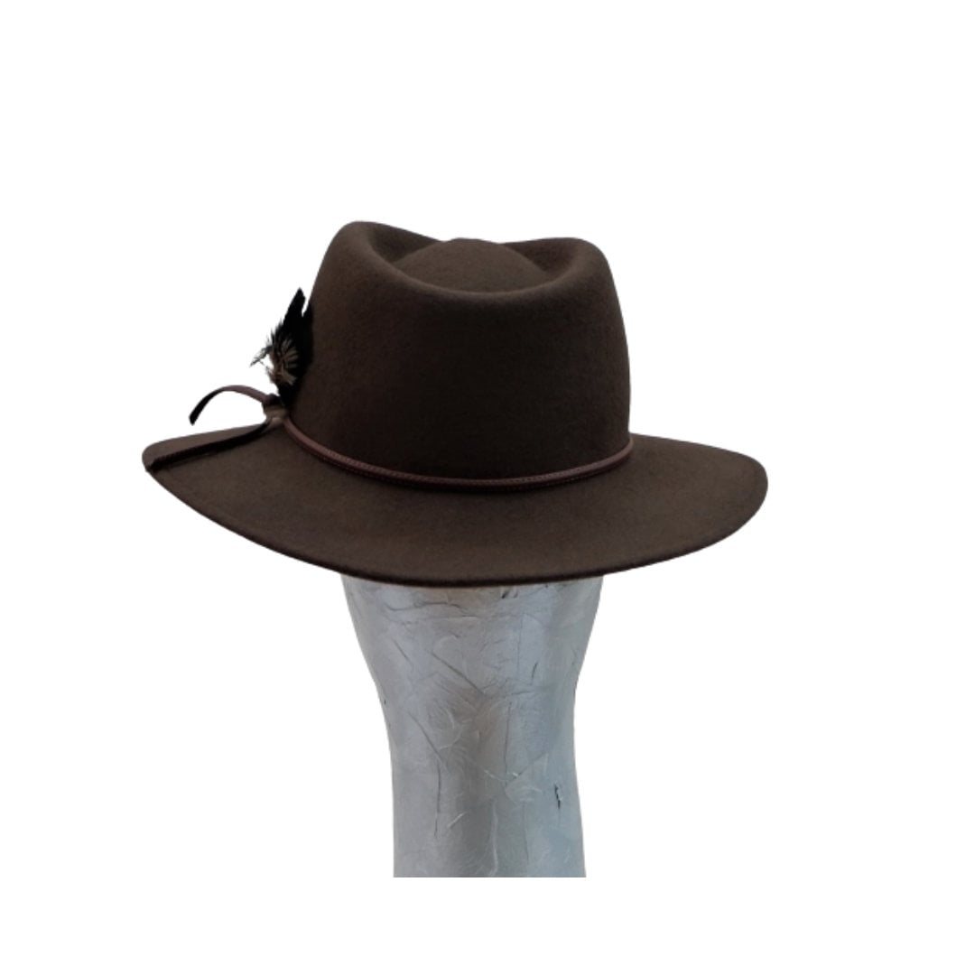 Verona - Gentleman's 100% Wool Brown Fedora