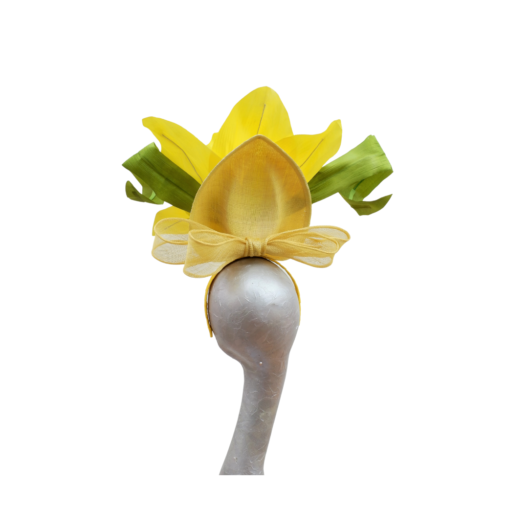 Narcissus - Giant Daffodil Fascinator ideal for Royal Ascot
