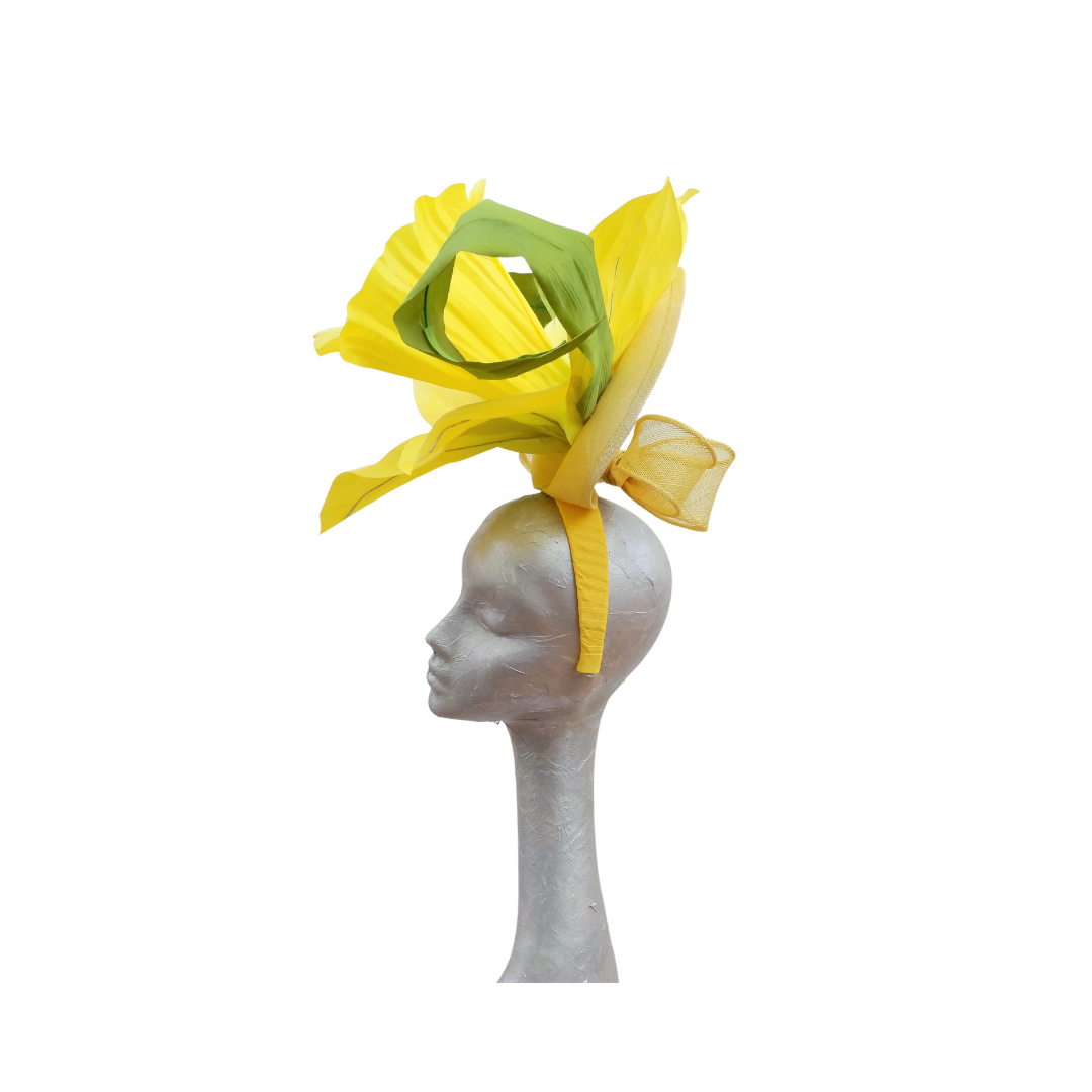 Narcissus - Giant Daffodil Fascinator ideal for Royal Ascot