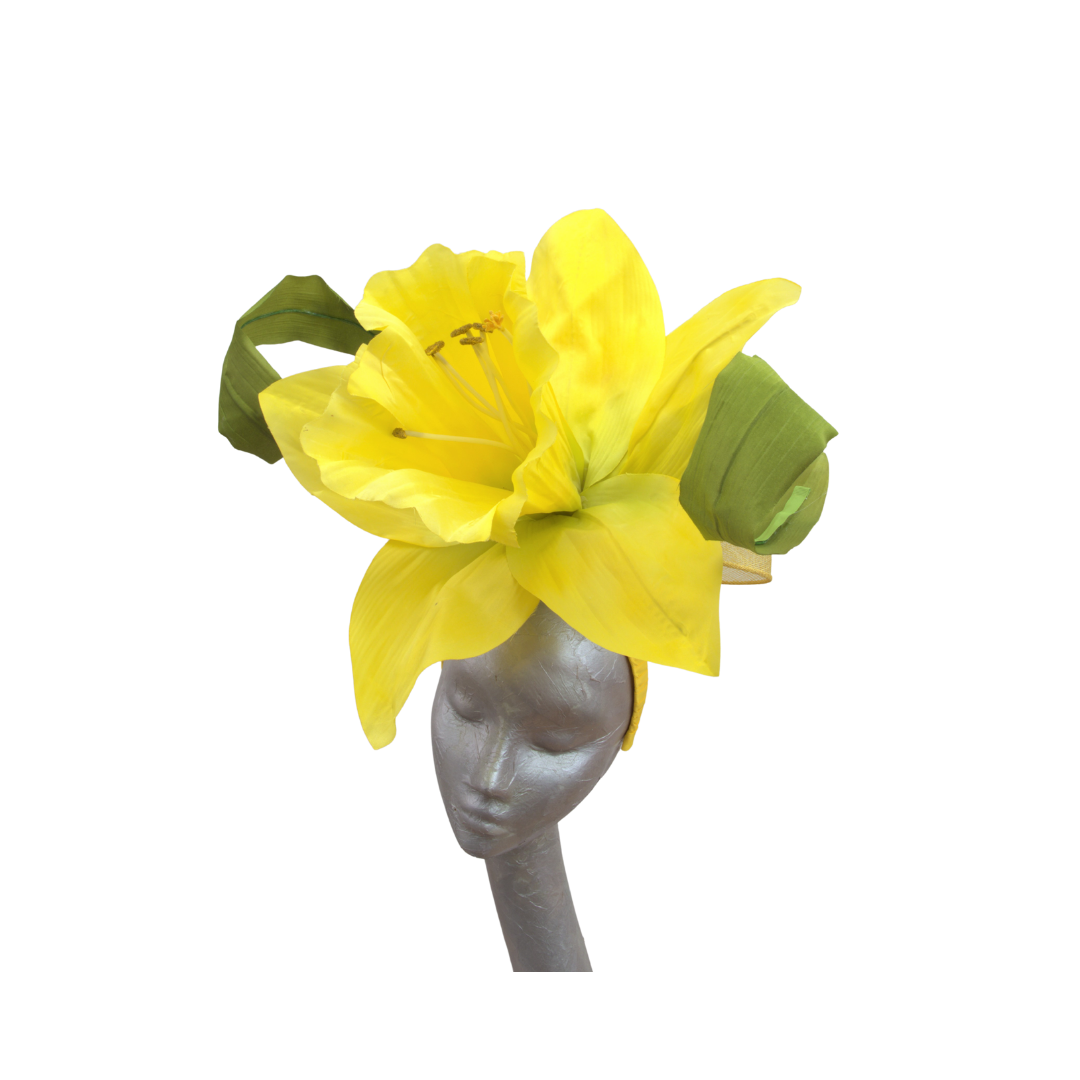 Narcissus - Giant Daffodil Fascinator ideal for Royal Ascot